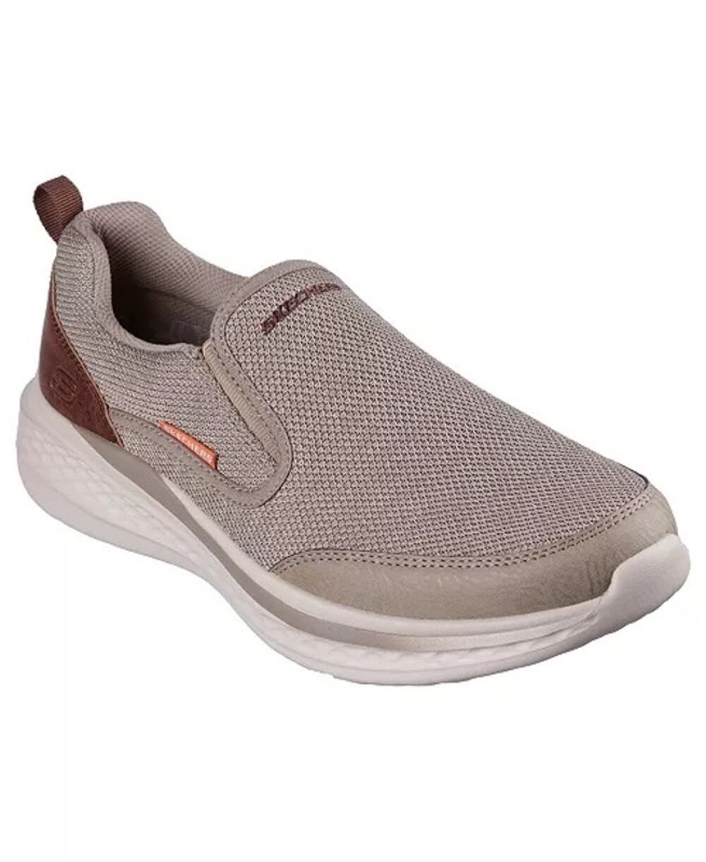 NEW! 8.5 Skechers Slade Lucan Men's Relaxed Fit Slip-On Casual Sneakers Khaki